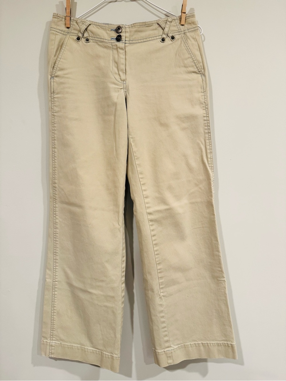 OXYGEN REQUIRED Y2K Vintage Womens Baby Whale Corduroy Wide Leg Pants Sz 3 FLAW
